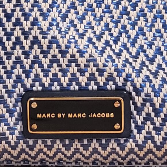 MARC BY MARC JACOBS BLUE ISLE DE SEA TINA WOVEN TOTE PURSE DESIGNER BAG - Picture 5 of 16